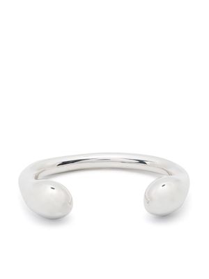 Jil Sander polished open-front bracelet - Silver