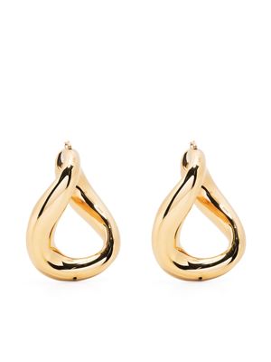 Jil Sander polished twisted earrings - Gold