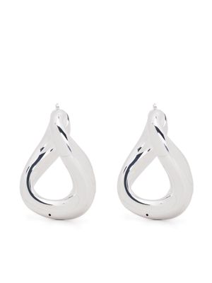 Jil Sander polished twisted earrings - Silver