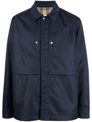 Jil Sander press-stud shirt jacket - Blue