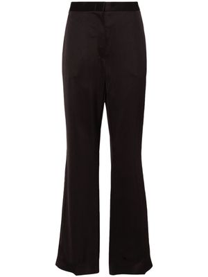 Jil Sander pressed-crease high-waisted trousers - Brown