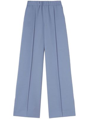 Jil Sander pressed-crease wool palazzo pants - Blue