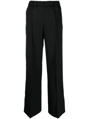 Jil Sander pressed-crease wool straight trousers - Black