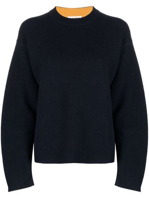 Jil Sander reversible cashmere-wool blend jumper - Blue