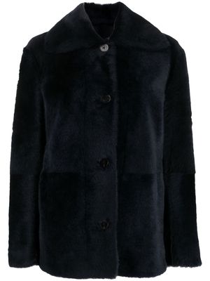 Jil Sander reversible shearling jacket - Blue