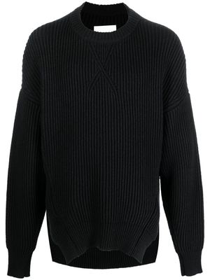 Jil Sander ribbed knit jumper - Black
