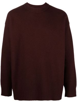Jil Sander round-neck knit jumper - Brown