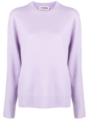Jil Sander round-neck wool jumper - Purple