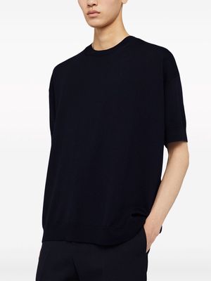 Jil Sander round-neck wool T-shirt - Blue