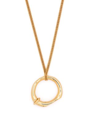 Jil Sander round-pendant necklace - Gold