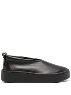 Jil Sander round-toe leather loafers - Black