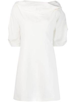 Jil Sander ruched-detail short dress - White