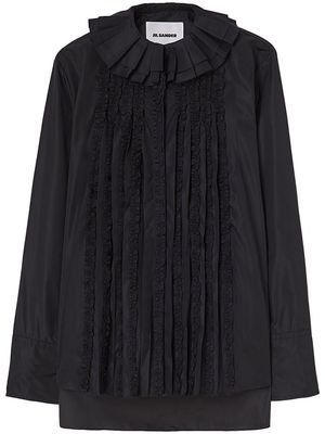 Jil Sander ruff-collar long-sleeve blouse - Black