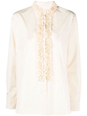Jil Sander ruffle-trim blouse - Neutrals