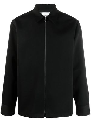 Jil Sander satin-finish shirt jacket - Black