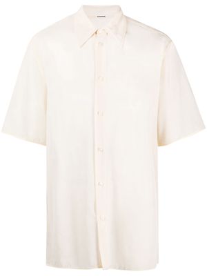 Jil Sander semi-sheer cotton shirt - Neutrals