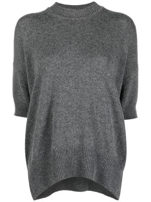 Jil Sander short-sleeve cashmere top - Grey