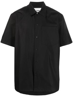 Jil Sander short-sleeve cotton shirt - Black