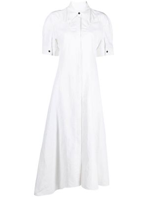 Jil Sander short-sleeve midi shirt dress - White
