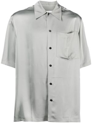 Jil Sander short sleeve satin shirt - Grey
