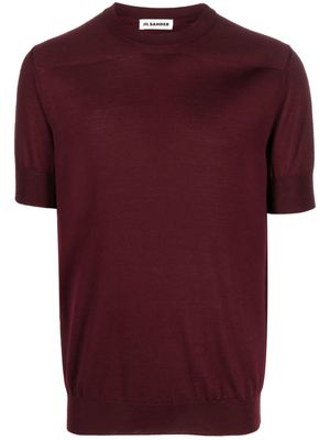 Jil Sander short-sleeve wool T-shirt - Red