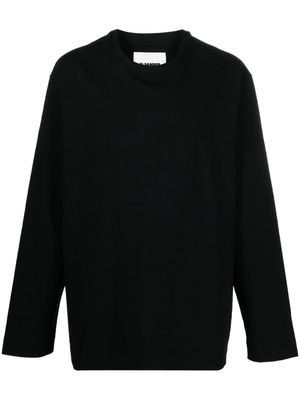 Jil Sander side-slits cotton T-shirt - Black