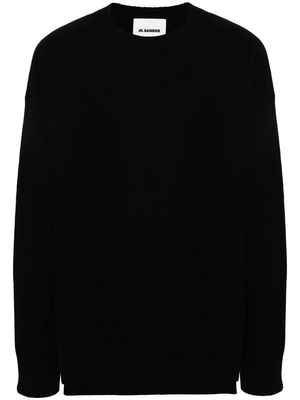 Jil Sander side-slits wool jumper - Black