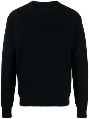 Jil Sander side zip detail wool jumper - Blue