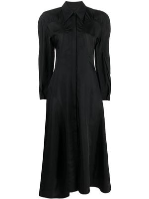 Jil Sander silk-blend shirt dress - Black