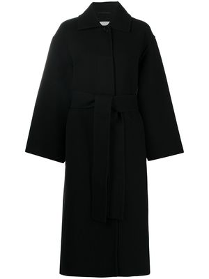 JIL SANDER single-breasted belted coat - Black