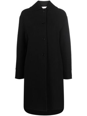 Jil Sander single-breasted button-fastening coat - Black