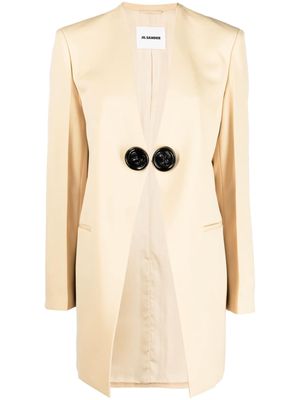 Jil Sander single-breasted button-fastening jacket - Neutrals