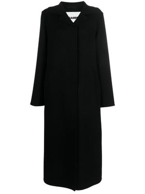 Jil Sander single-breasted cashmere coat - Black