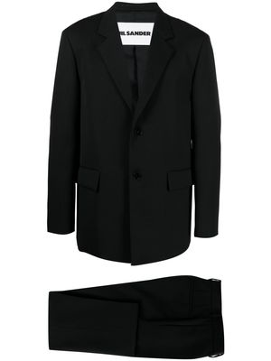 Jil Sander single-breasted straight-leg suit - Black