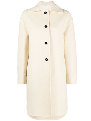 Jil Sander single-breasted virgin wool coat - Neutrals