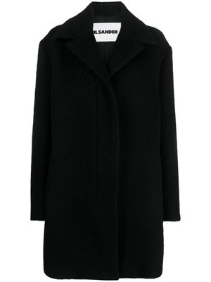 Jil Sander single-breasted wool-blend coat - Black