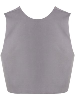 Jil Sander sleeveless cropped vest - Grey