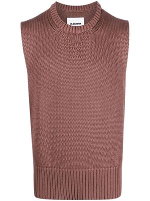 Jil Sander sleeveless knitted jumper - Brown