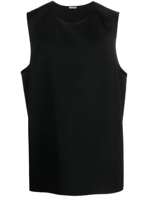 Jil Sander sleeveless plain wool T-shirt - Black
