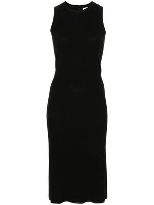 Jil Sander sleeveless silk dress - Black