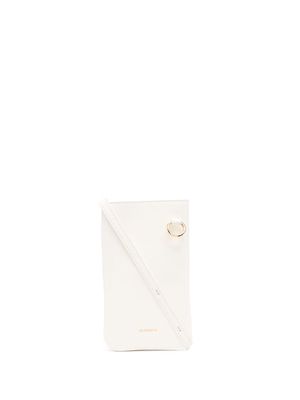 Jil Sander small leather crossbody bag - White