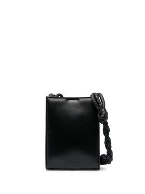 Jil Sander small Tangle leather shoulder bag - Black