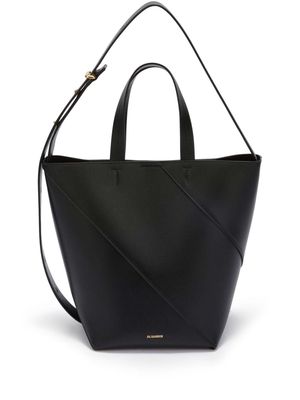 Jil Sander small Vertigo leather tote bag - Black