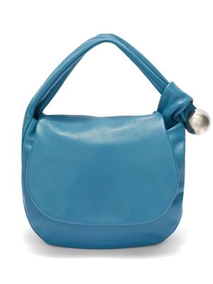 Jil Sander Sphere leather shoulder bag - Blue