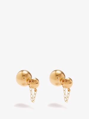 Jil Sander - Sphere Sterling Silver Earrings - Womens - Gold