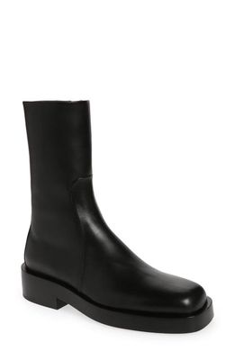Jil Sander Square Toe Boot in Black