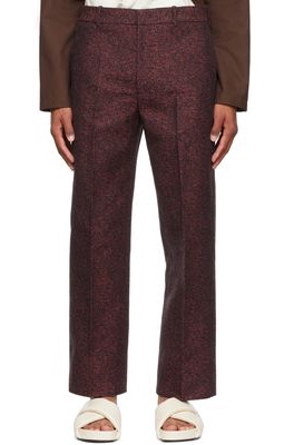Jil Sander SSENSE Exclusive Red Cotton Trousers