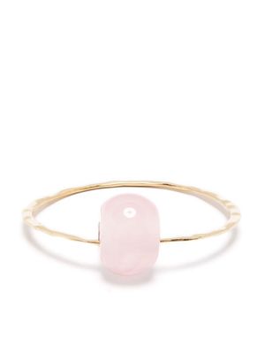 Jil Sander stone-pendant bangle bracelet - Gold