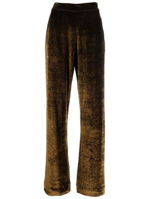 Jil Sander straight-leg velvet trousers - Brown