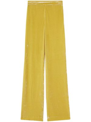 Jil Sander straight-leg velvet trousers - Yellow